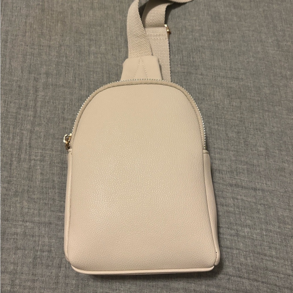 Cream Sling Crossbody Bag